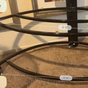 Beautiful black metal table and tv mounting Frame